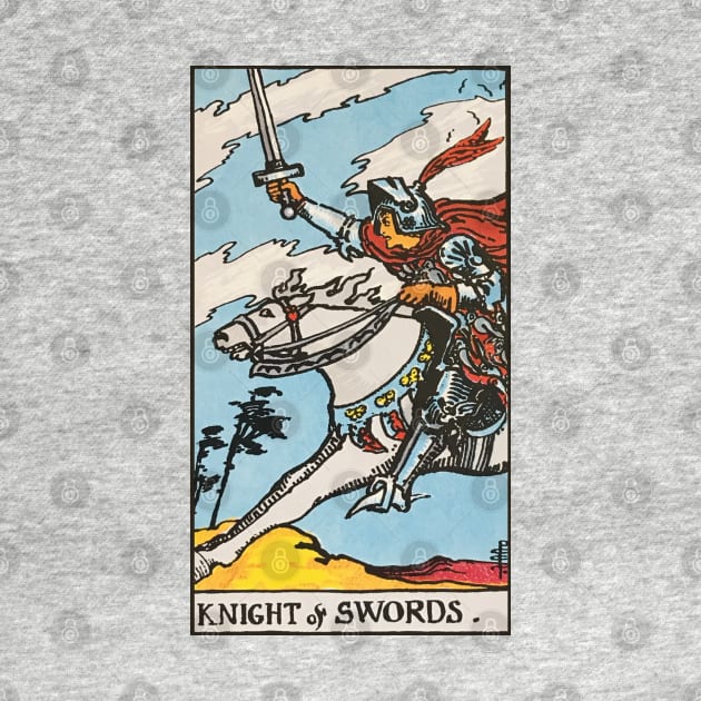 Knight of swords tarot card by Nate's World of Tees